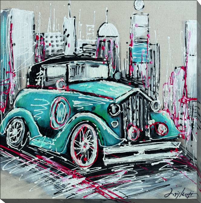 Paintings on canvas Auto blue