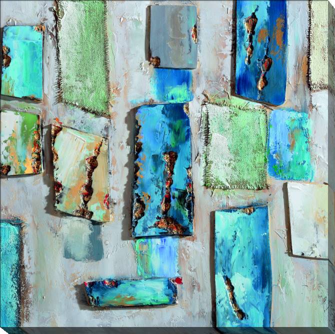 Paintings on canvas Blue stones 2