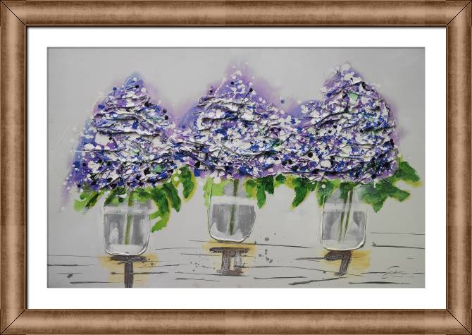 Картины в рамке, багете Hydrangeas