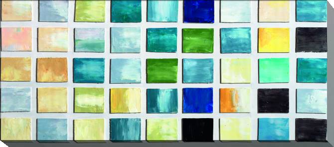 Paintings on canvas Colorful tiles