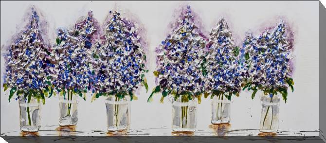 Paintings on canvas Hydrangeas panorama