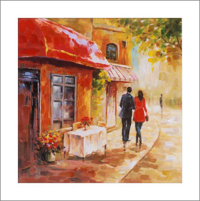 Купить и печать на заказ Картины, фото с паспарту Прогулка по городу