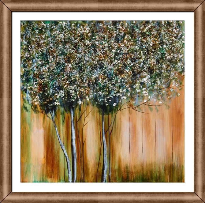 Картины в рамке, багете The trees are square