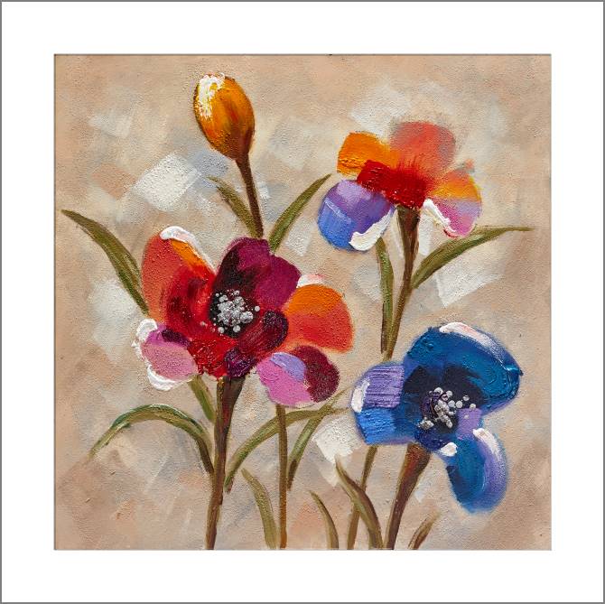 Купить и печать на заказ Картины, фото с паспарту Ирисы