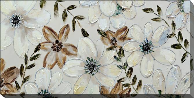 Paintings on canvas White flowers