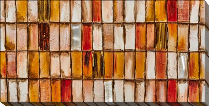 Paintings on canvas Ochre