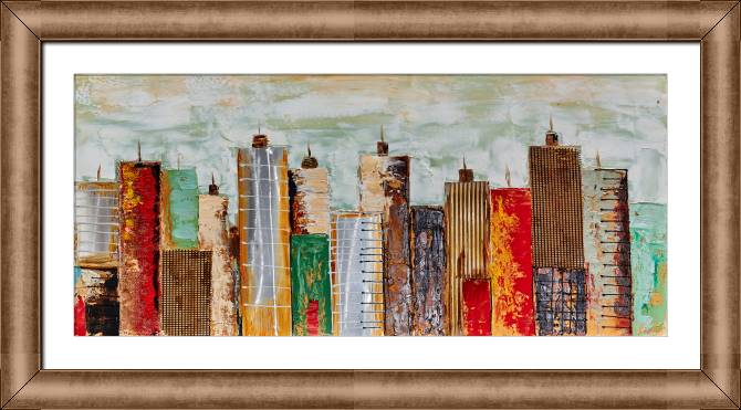 Картины в рамке, багете Colorful skyscrapers 2