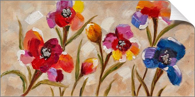 Картины на холсте Irises panorama