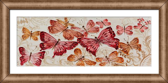 Картины в рамке, багете Butterfly Sepia
