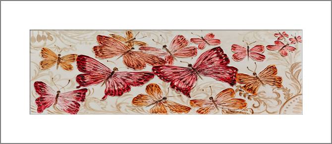 Купить и печать на заказ Картины, фото с паспарту Бабочки сепия