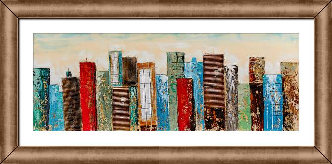 Картины в рамке, багете Colorful skyscrapers