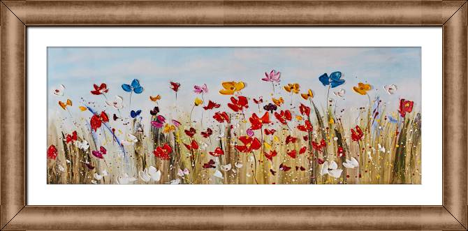 Картины в рамке, багете Flower field