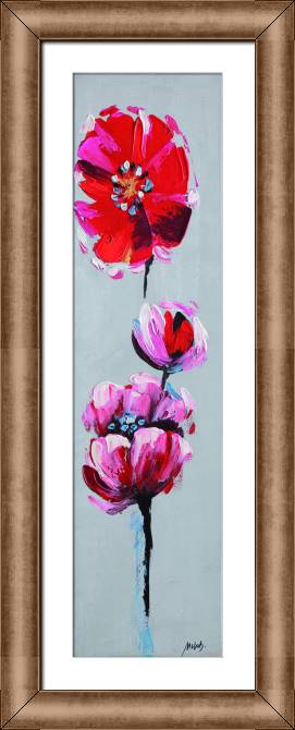 Картины в рамке, багете Red flowers