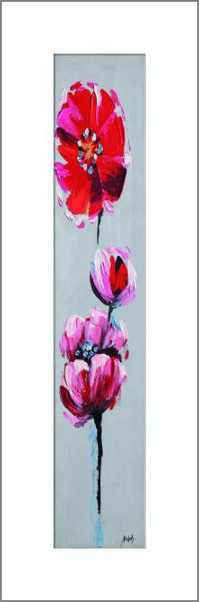 Купить и печать на заказ Картины, фото с паспарту Красные цветы