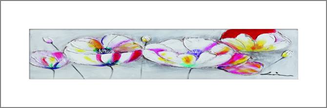 Купить и печать на заказ Картины, фото с паспарту Нежные разноцветные лепестки