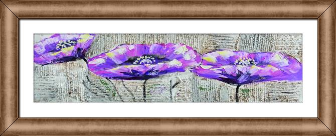 Картины в рамке, багете Purple flowers