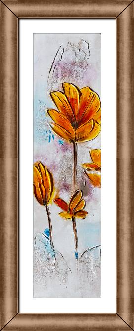 Картины в рамке, багете Orange flowers