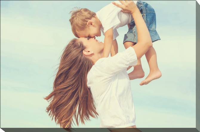 Paintings on canvas Photos mother with baby