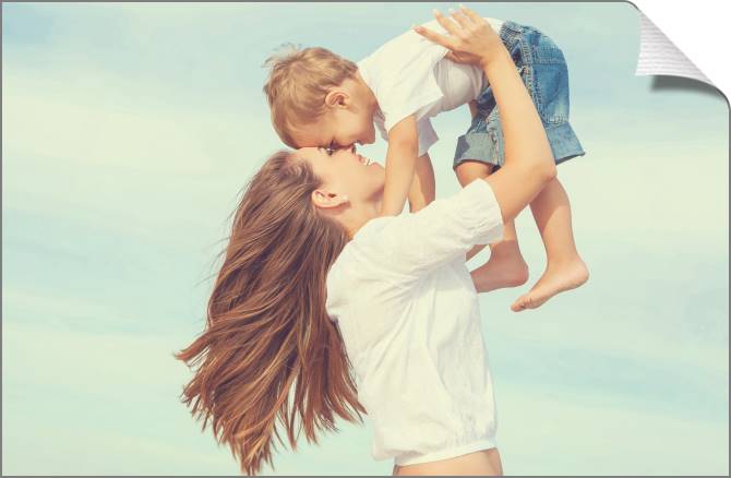 Купить и печать на заказ Картины на холсте Фото мама с ребенком