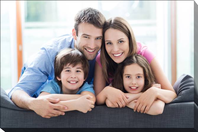 Paintings on canvas Photo family