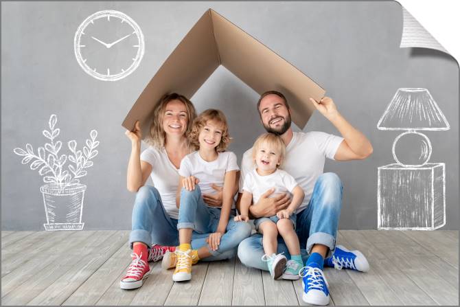 Купить и печать на заказ Картины на холсте Семейное счастье