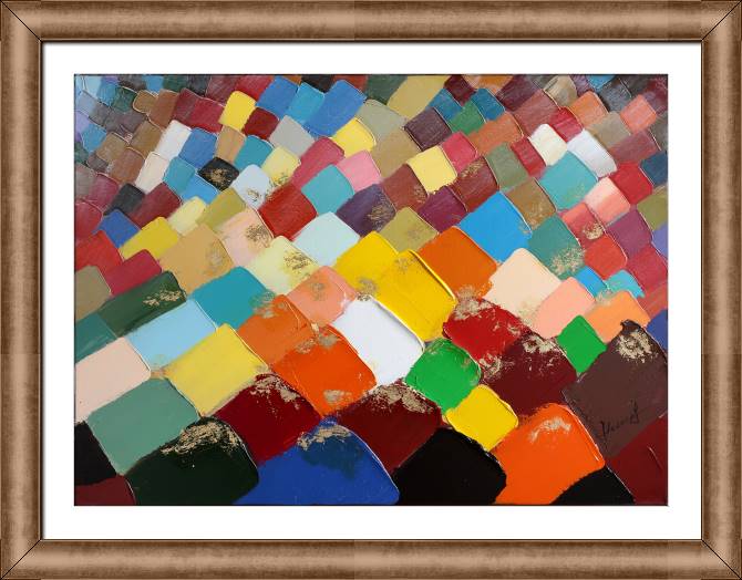 Картины в рамке, багете Colorful brushstrokes