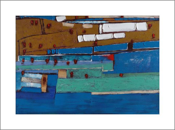 Картины, фото с паспарту Abstract stripes