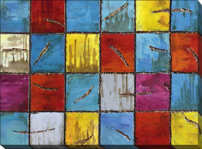 Paintings on canvas Multicolored mosaic