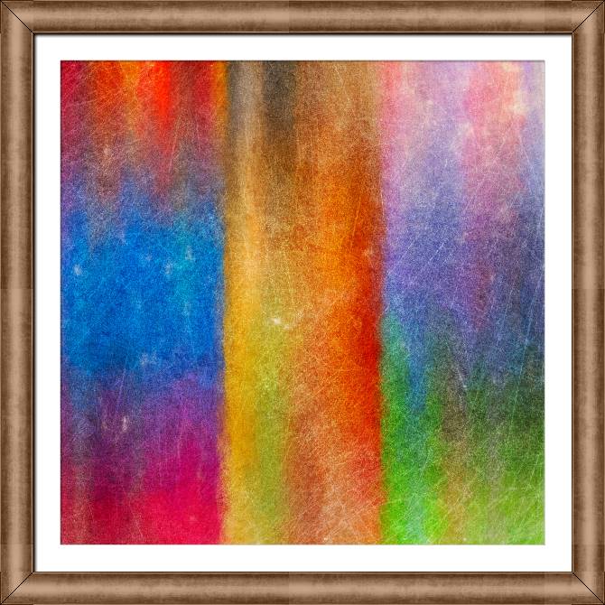 Framed and baguette paintings Rainbow abstraction