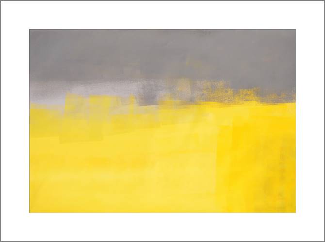 Картины, фото с паспарту Yellow-grey abstraction