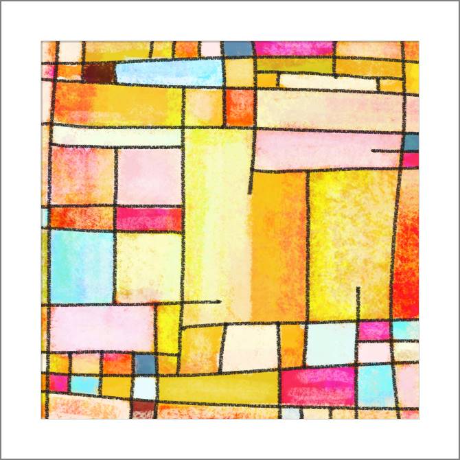 Картины, фото с паспарту Abstraction in a cage