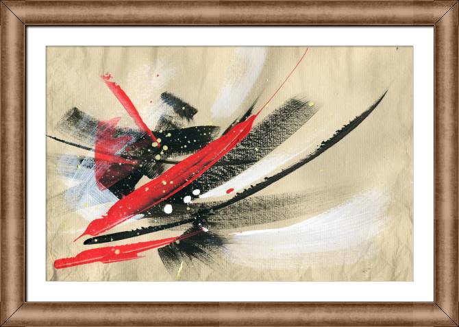 Framed and baguette paintings Paper texture