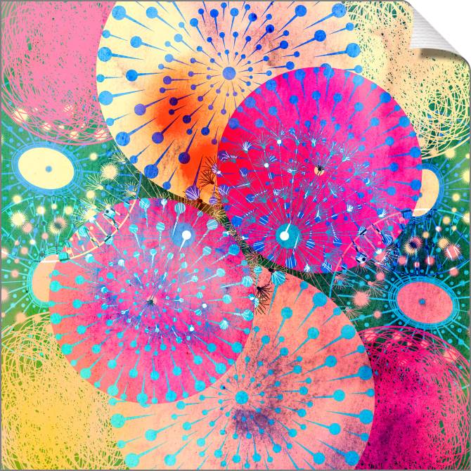 Купить и печать на заказ Картины на холсте Ярко-розовые круги