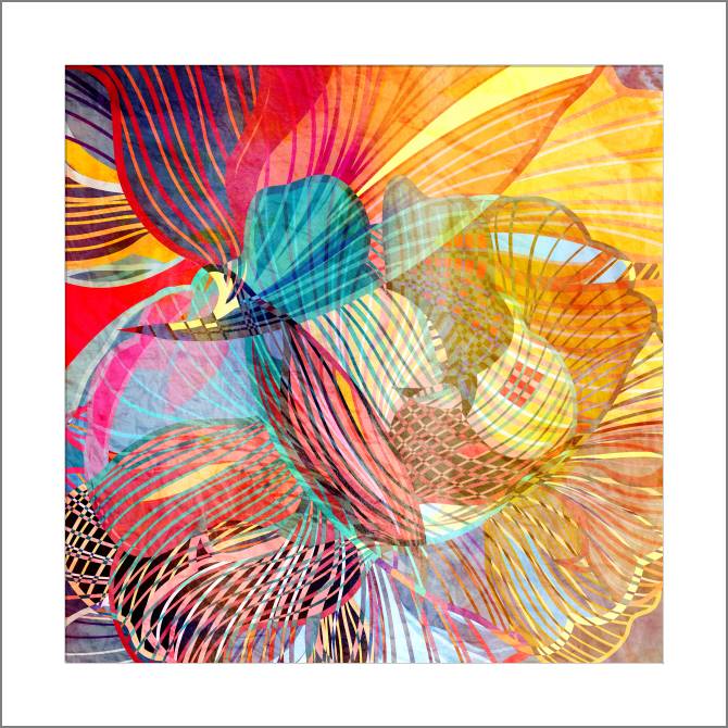 Купить и печать на заказ Картины, фото с паспарту Цветочная