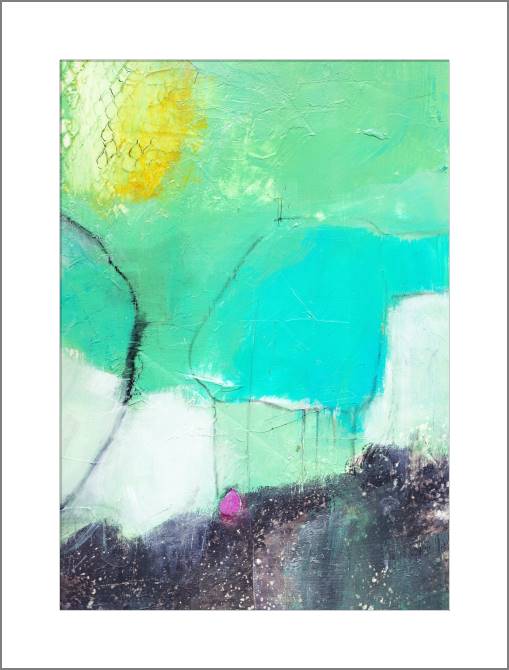 Картины, фото с паспарту Turquoise abstraction