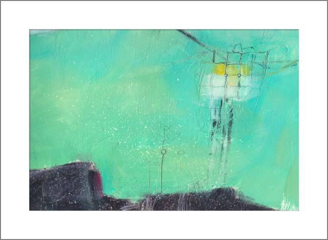 Картины, фото с паспарту Turquoise abstraction