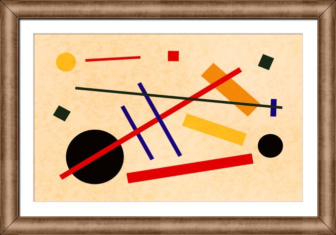 Framed and baguette paintings Suprematism
