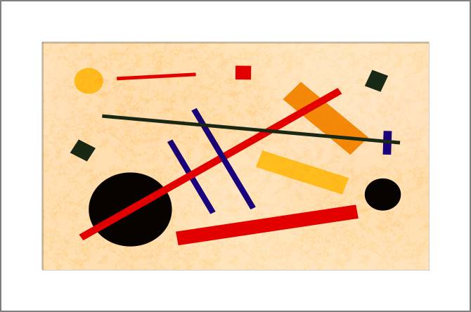 Купить и печать на заказ Картины, фото с паспарту Супрематизм