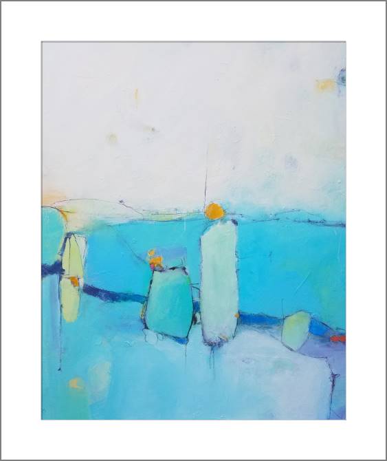 Картины, фото с паспарту Nice blue