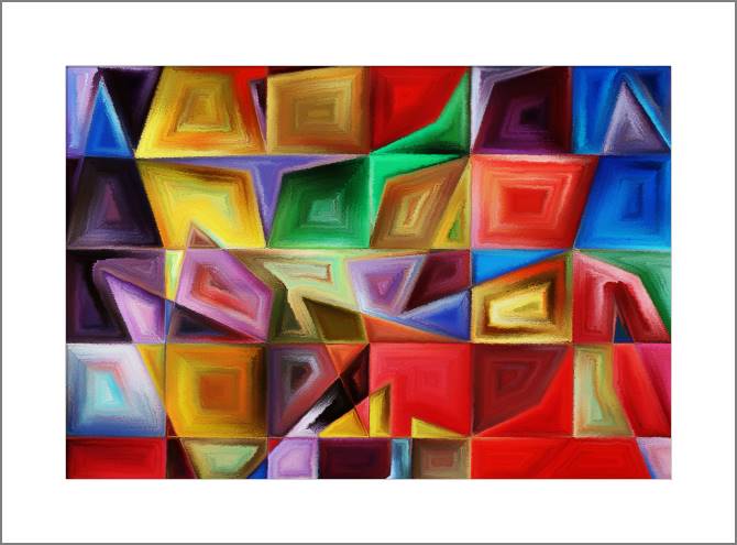 Картины, фото с паспарту Colored glass