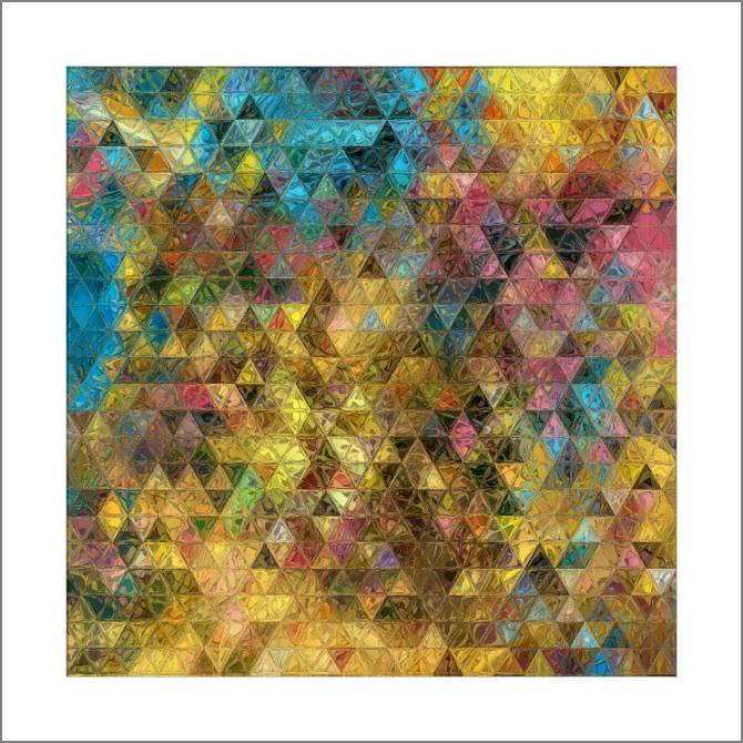 Купить и печать на заказ Картины, фото с паспарту Стеклянные треугольники