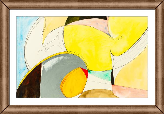 Framed and baguette paintings Watercolor and graphics