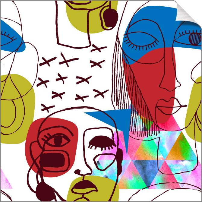 Картины на холсте Abstraction of persons