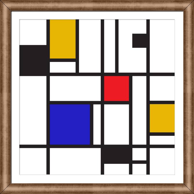 Framed and baguette paintings Bauhaus