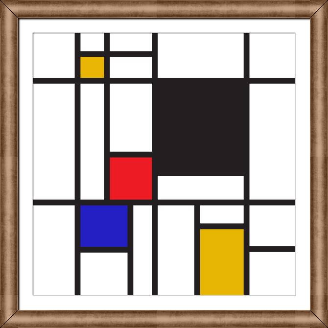 Framed and baguette paintings Bauhaus