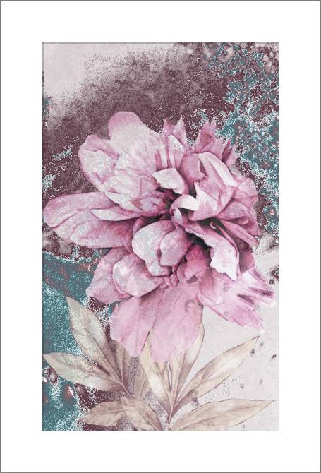 Купить и печать на заказ Картины, фото с паспарту Розовый пион