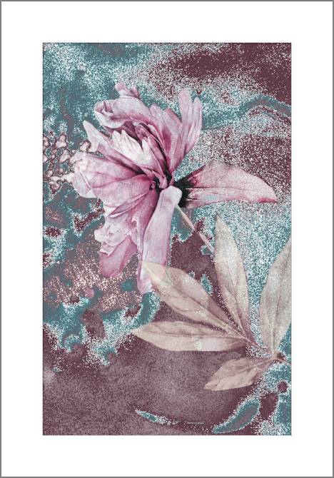 Купить и печать на заказ Картины, фото с паспарту Розовый пион