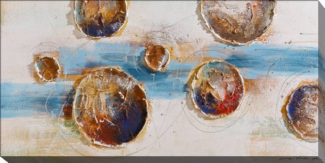Paintings on canvas Embossed circles