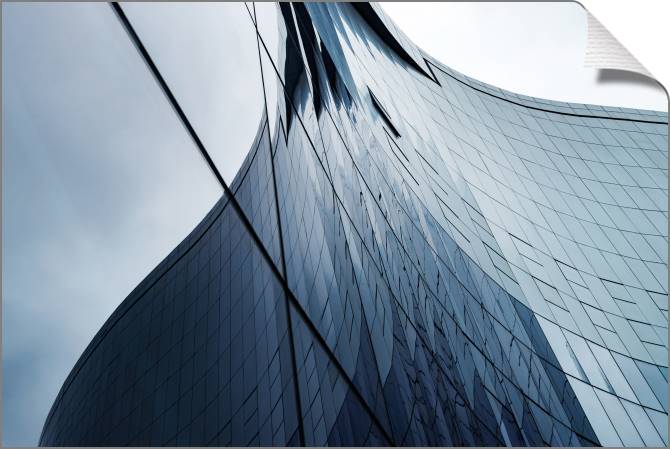 Купить и печать на заказ Картины на холсте Стеклянная стена