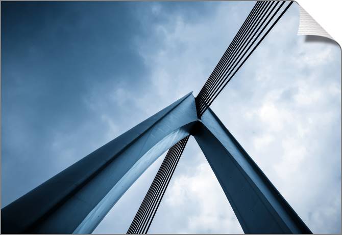 Купить и печать на заказ Картины на холсте Мост крупным планом